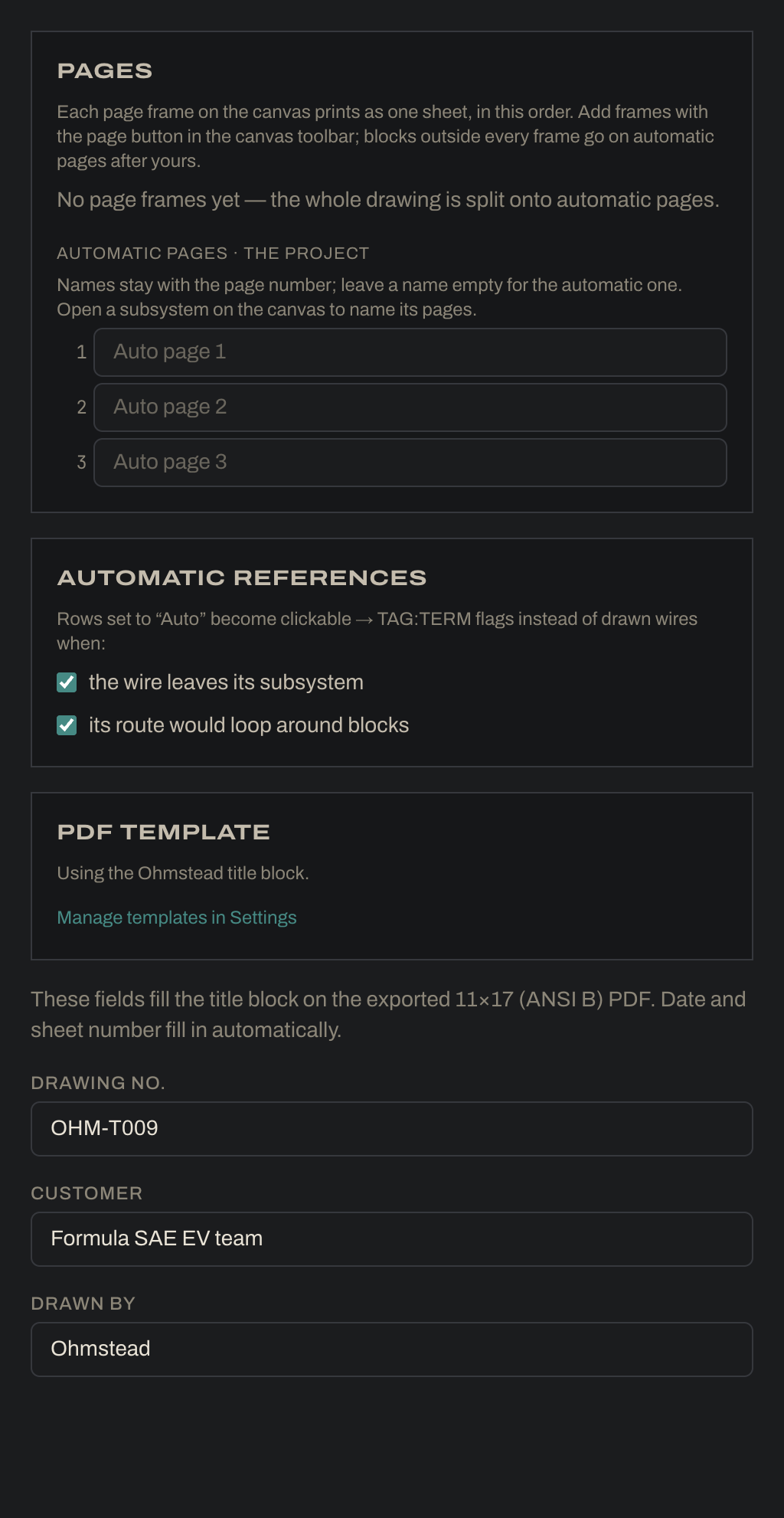 The Sheet tab